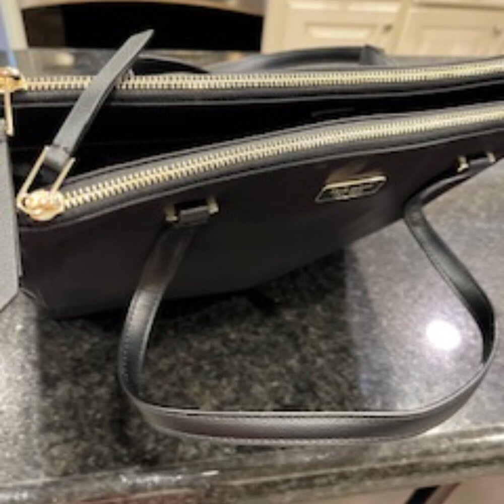 NWOT - Kate Spade Large Black Nylon Tote with 3 Compartments - Picture 5 of 9